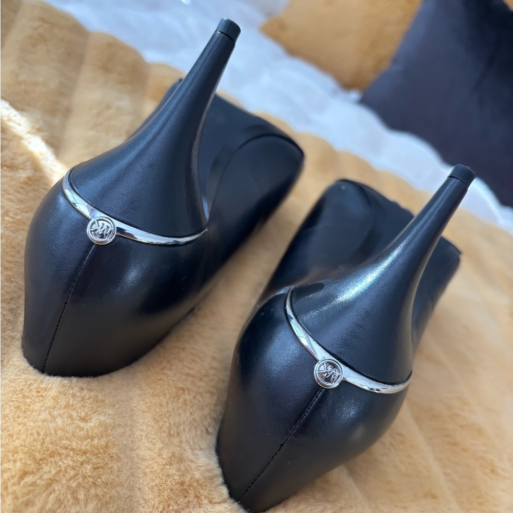 Michael Kors Black Heels with Silver Accent